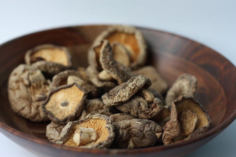 sušené houby shiitake