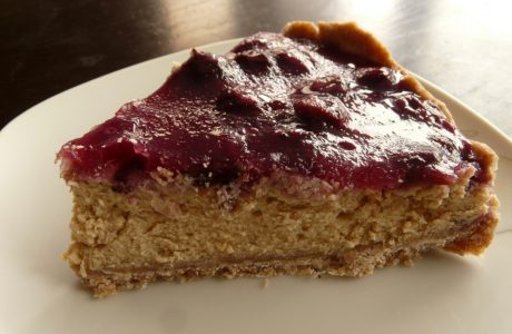 Borůvkový tofu cheesecake