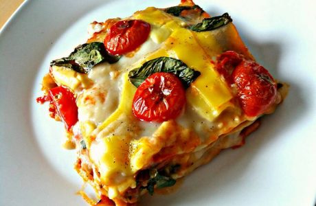 Veganské lasagne s boloňskou omáčkou z červené čočky