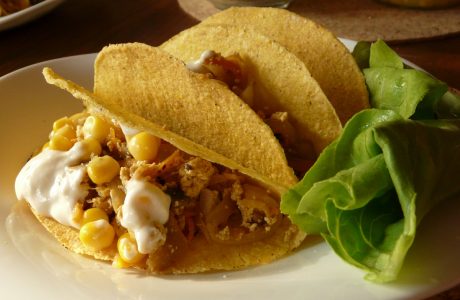 Tacos s tofu-houbovou náplní