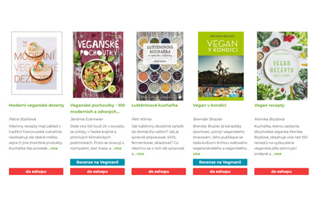 Veganské knihy a kuchařky